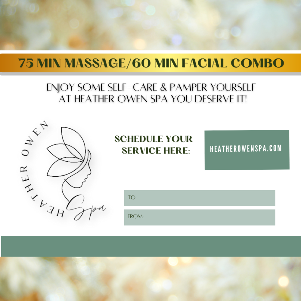 75 Minute Massage/60 Minute Facial Combo