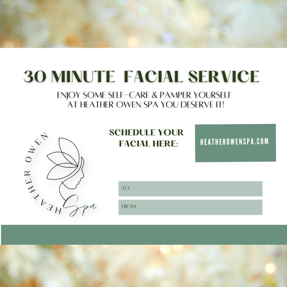 30 Minute Facial Gift Certificate