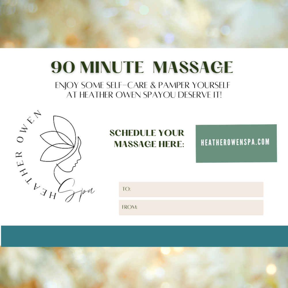 90 Minute Massage Gift Certificate