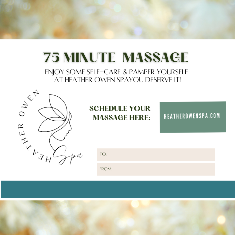 75 Minute Massage Gift Certificate