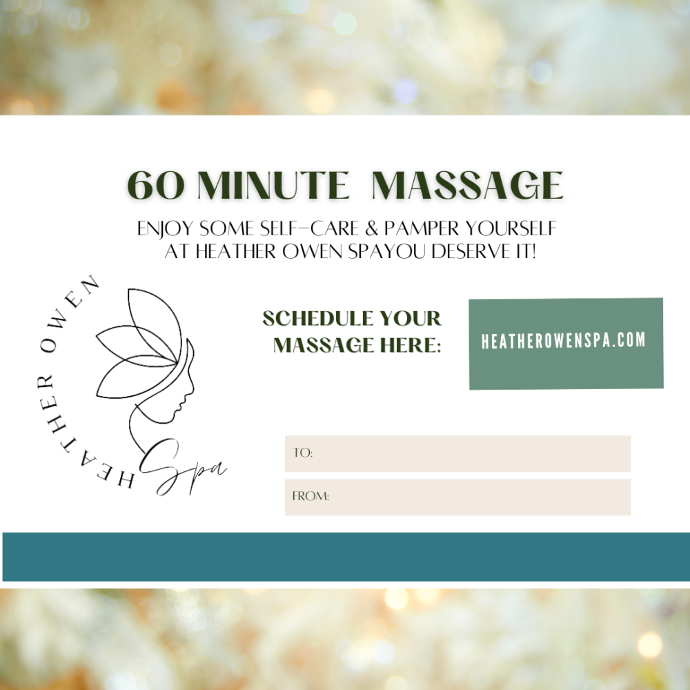 60 Minute Massage Gift Certificate
