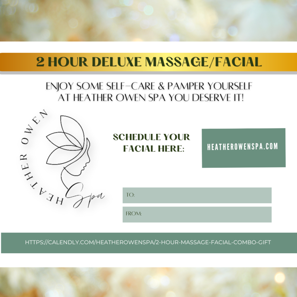 Deluxe 2 Hour Massage and Facial Gift Certificate