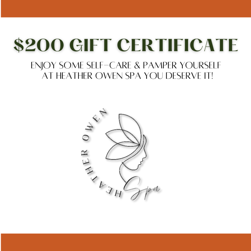 $200 Heather Owen Spa Gift Certificate